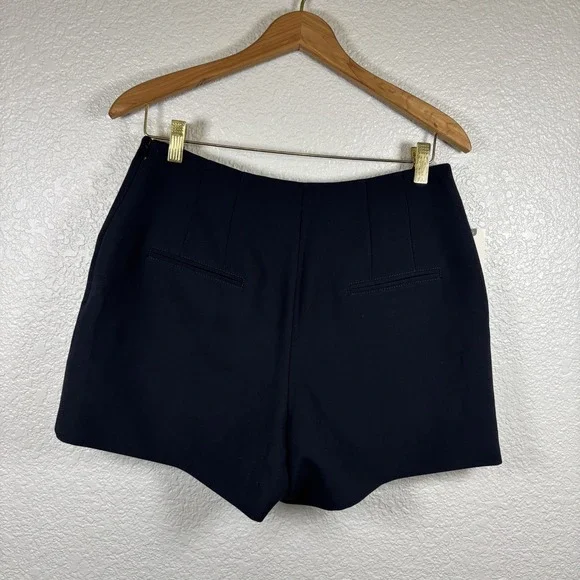 NWT Anthropologie Maeve Preppy Tailored Faux Wrap Skort Black Size 8 Academia - Picture 4 of 12
